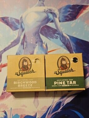 Dr. Squatch Men’s Natural Bar Soap - Birchwood Breeze & Pine Tar (Brown)
